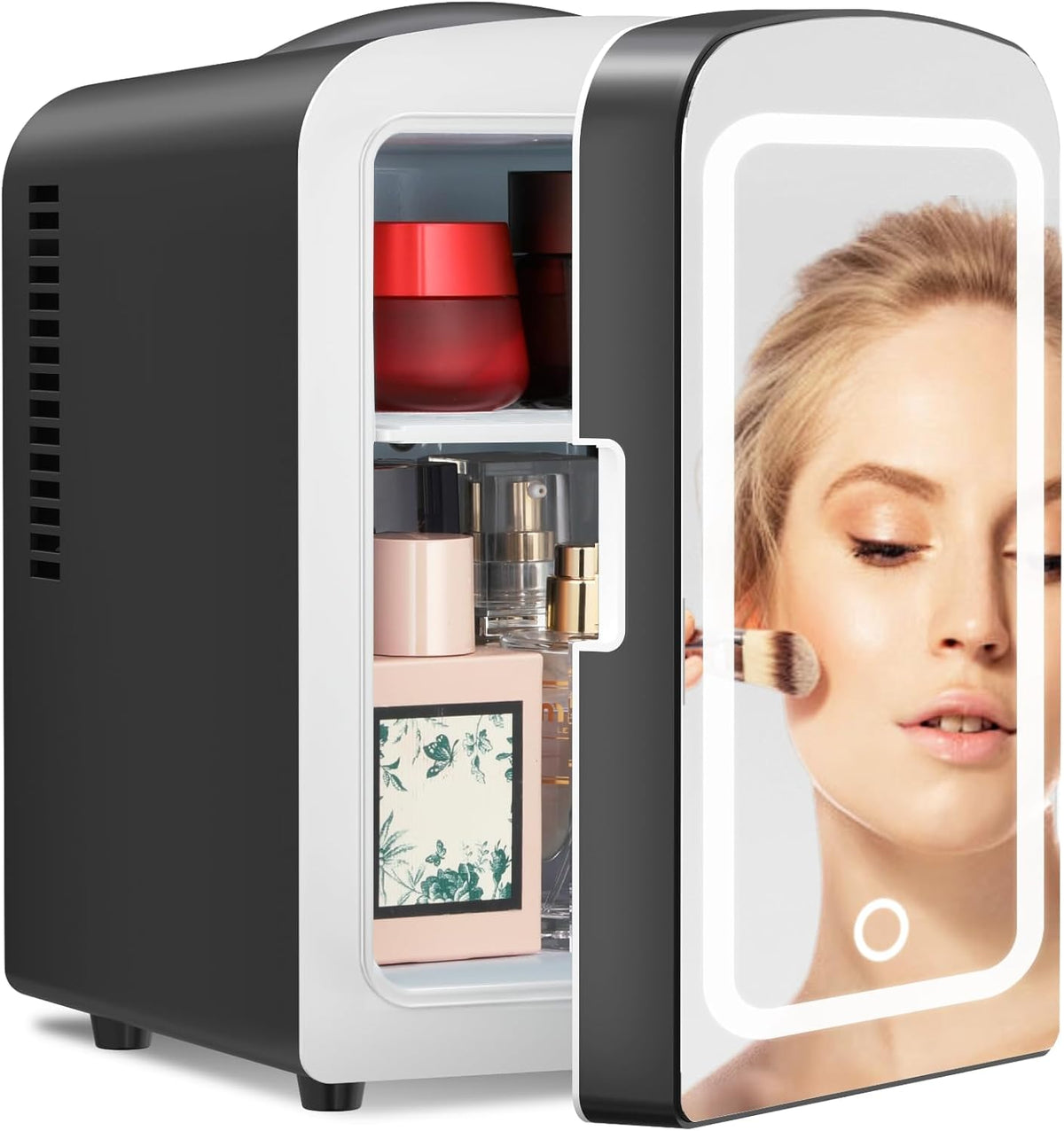 Mini Fridge Portable 4L Dual Power Removable Shelf