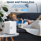 Mini Fridge Portable 4L Dual Power Removable Shelf