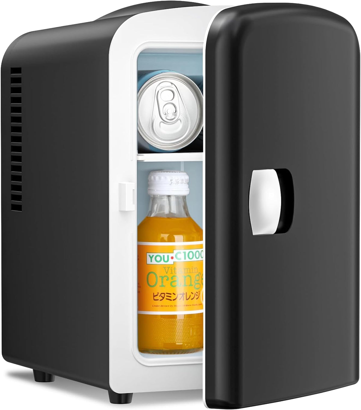 Mini Fridge Portable 4L Dual Power Removable Shelf