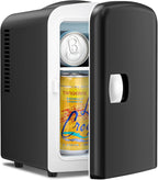 Mini Fridge Portable 4L Dual Power Removable Shelf