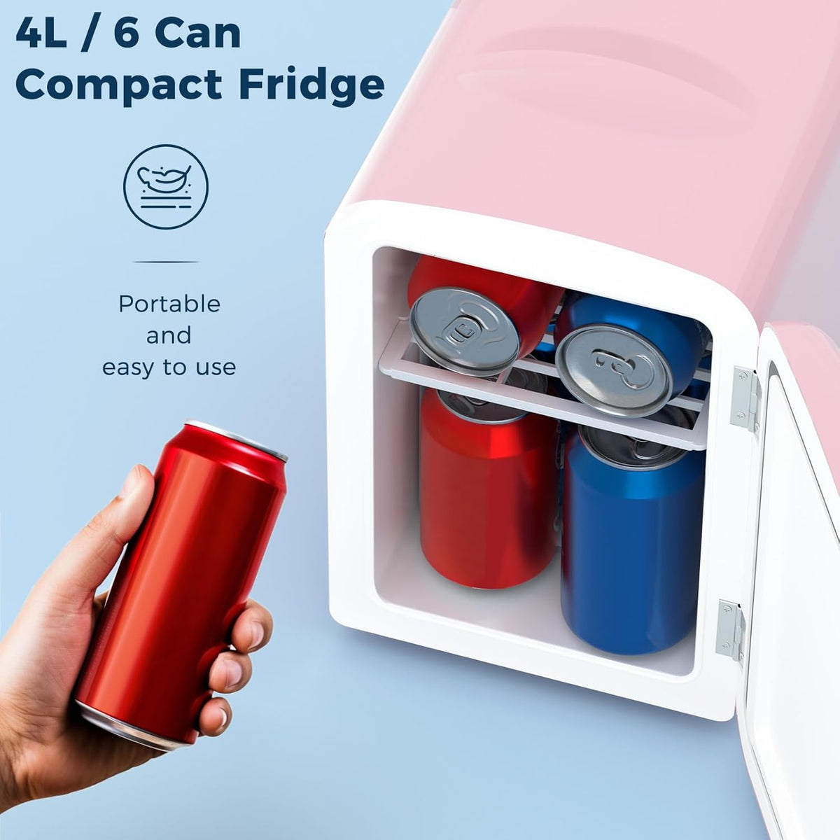 Mini Fridge Portable Cooler & Warmer 4L Capacity