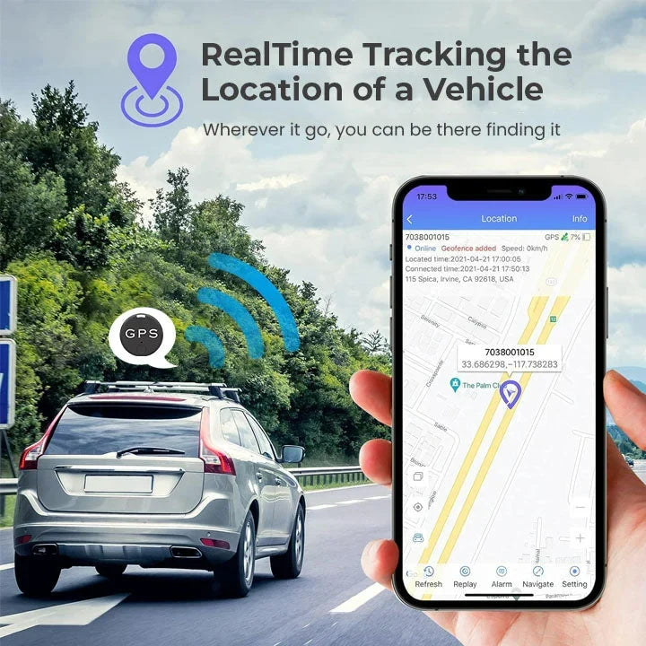 Mini GPS Tracker Real-Time Magnetic Mount Long Battery