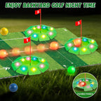 Mini Golf Set Light-Up Balls Adjustable Putter Large Mat