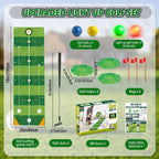 Mini Golf Set Light-Up Balls Adjustable Putter Large Mat