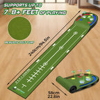Mini Golf Set Light-Up Mat 2.44m Durable Clubs