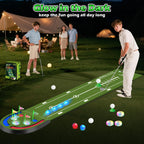 Mini Golf Set Light-Up Mat 2.44m Durable Clubs