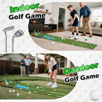 Mini Golf Set Light-Up Mat 2.44m Durable Clubs