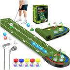 Mini Golf Set Light-Up Mat 2.44m Durable Clubs