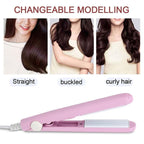 Mini Hair Straightener Tourmaline Ceramic Plates 30-Second Heat-Up