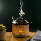 Mini Humidifier Volcano Design Color-Changing LED USB-Powered
