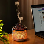 Mini Humidifier Volcano Design Color-Changing LED USB-Powered