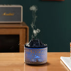 Mini Humidifier Volcano Design Color-Changing LED USB-Powered