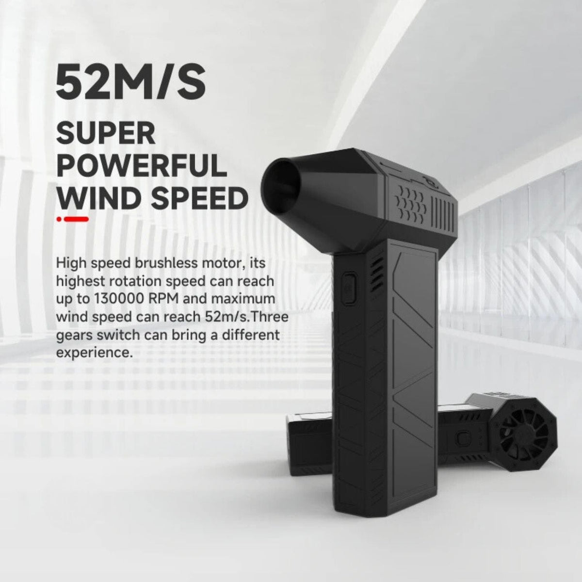 Mini Jet Fan High-Speed USB-C Rechargeable 4-Hour Runtime