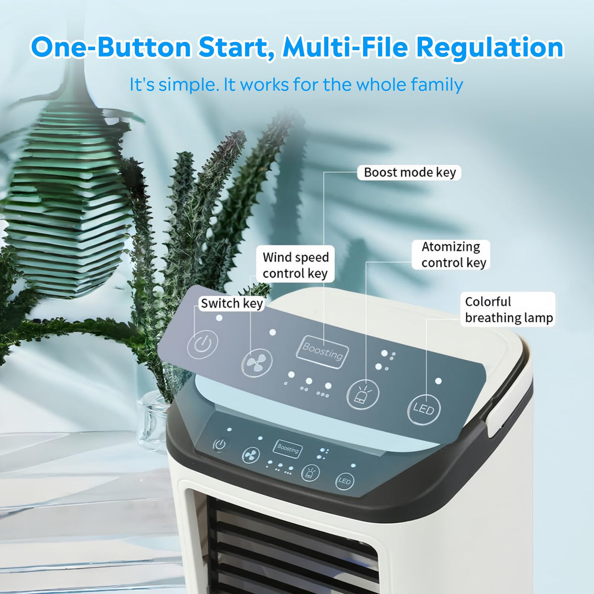 Mini Portable Air Conditioner 4-in-1 USB-Powered Quiet