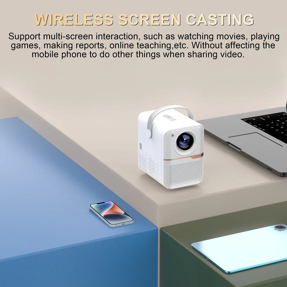 Mini Portable Projector 1280x720 400 Lumens