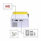 Mini Projector 1000 Lumens LED HDMI USB SD