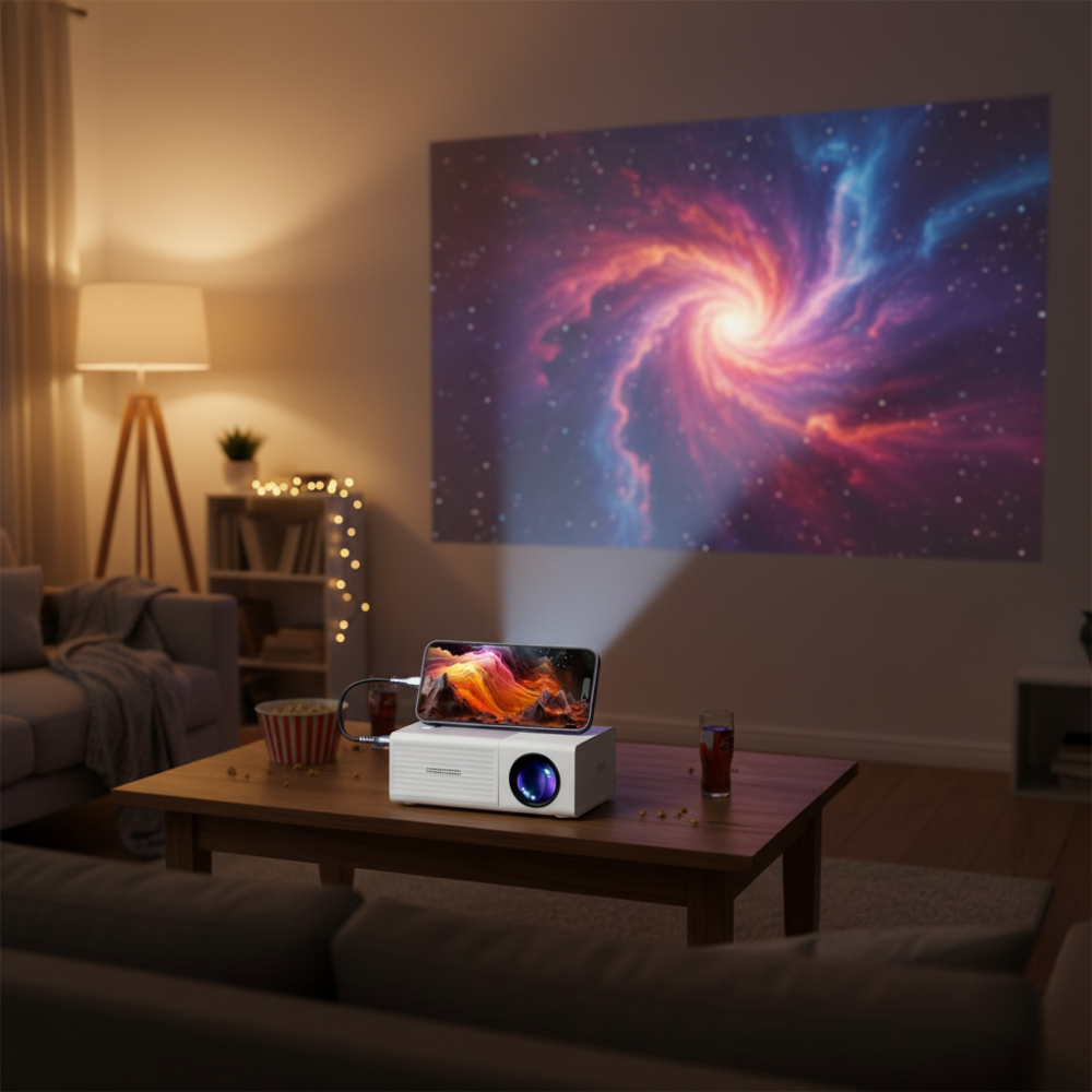 Mini Projector 3000 Lumens Portable Movies & Gaming