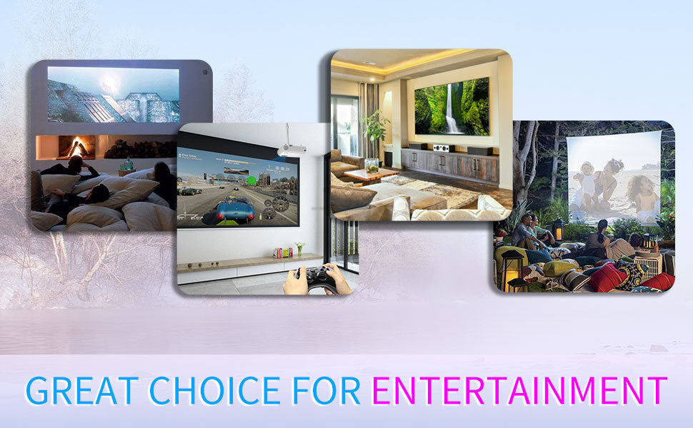 Mini Projector Wireless Screen Mirroring & Built In Speaker