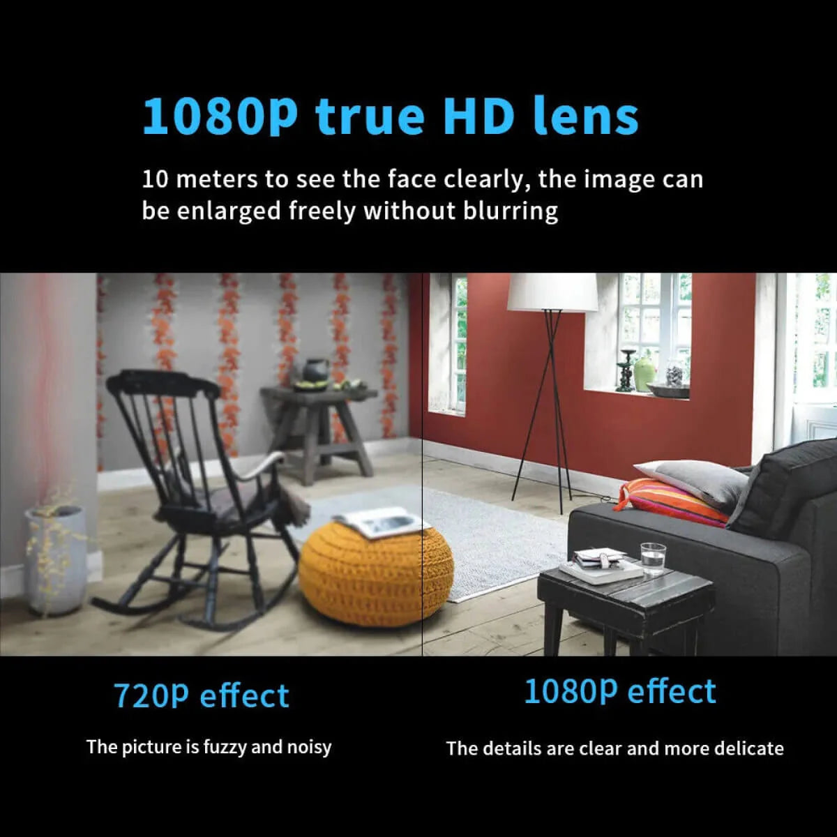 Mini Security Camera 1080P Night Vision WiFi