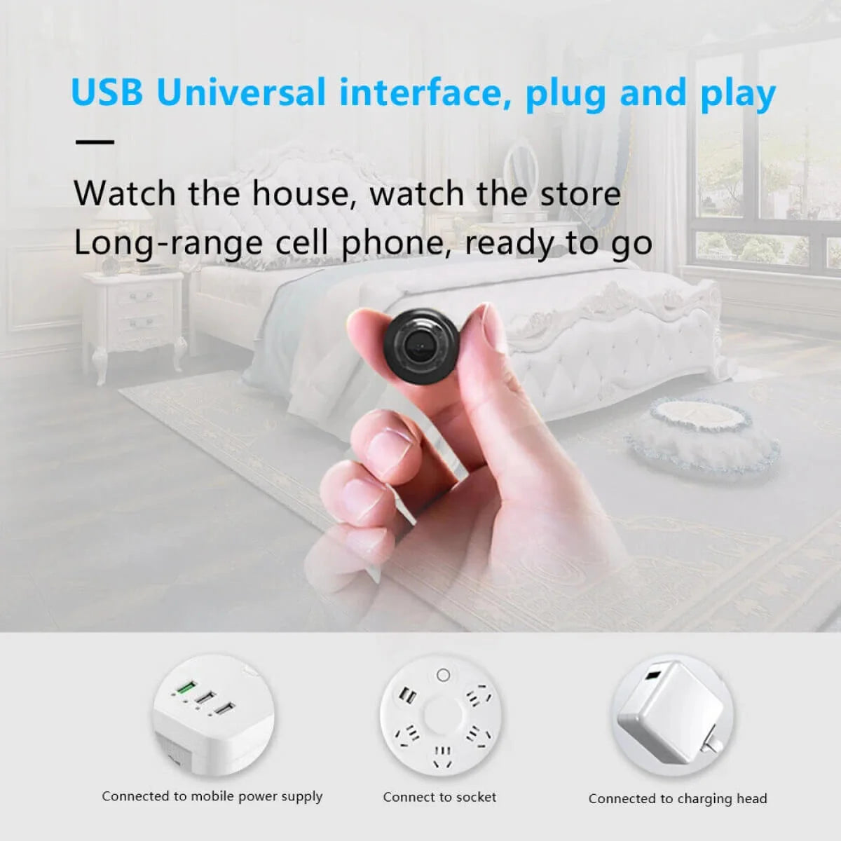 Mini Security Camera 1080P Night Vision WiFi