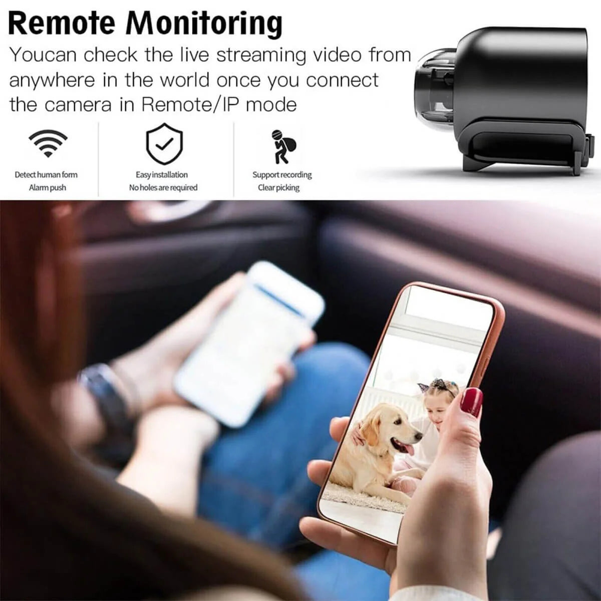 Mini Security Camera 1080P Night Vision WiFi