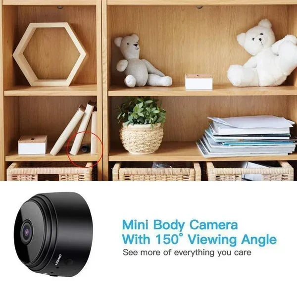 Mini Security Camera 1080p Night Vision & Magnetic Mount