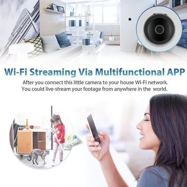 Mini Security Camera 1080p Night Vision & Magnetic Mount