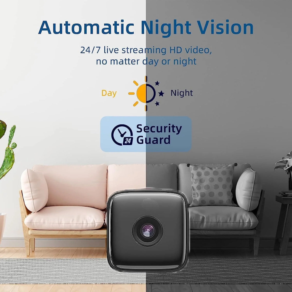 Mini Security Camera WiFi 1080P Night Vision