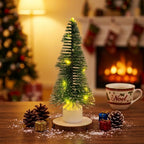 Mini Tabletop Christmas Tree Warm White LED Faux Pine