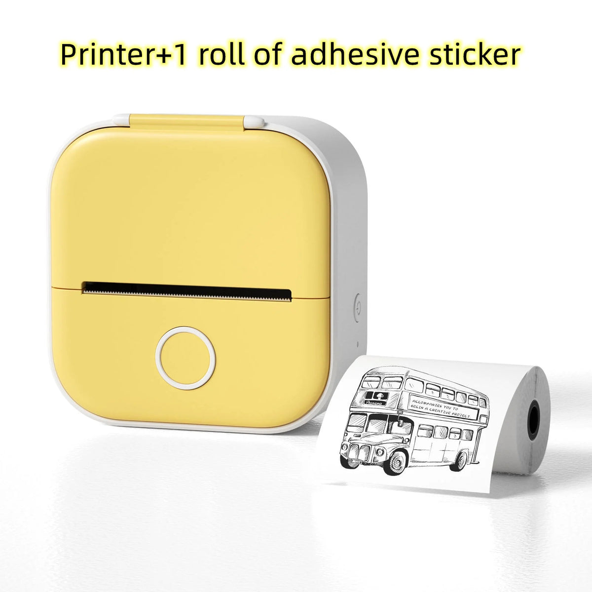Mini Thermal Label Printer Inkless Bluetooth 1000mAh Battery