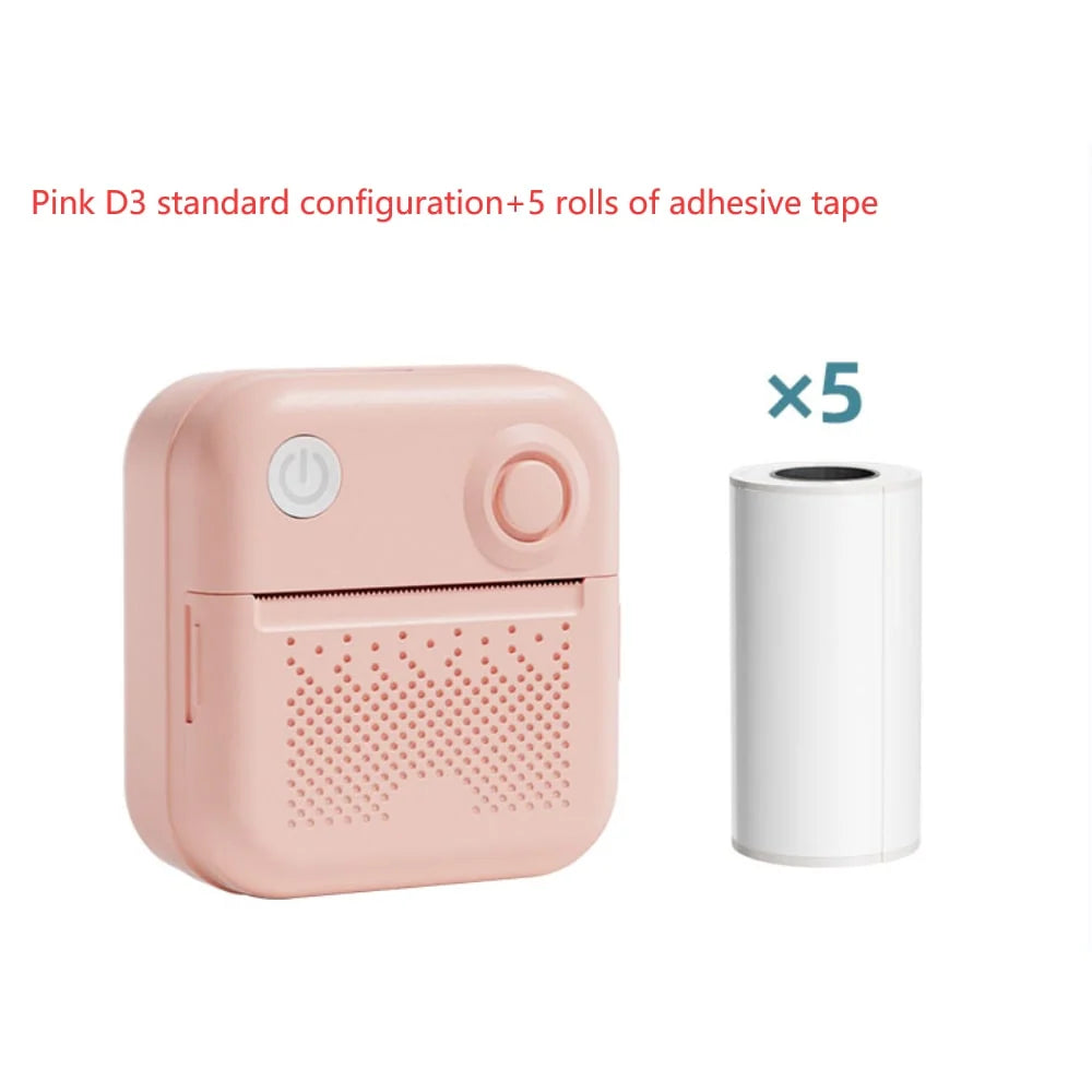 Mini Thermal Printer Bluetooth Ink-Free Portable
