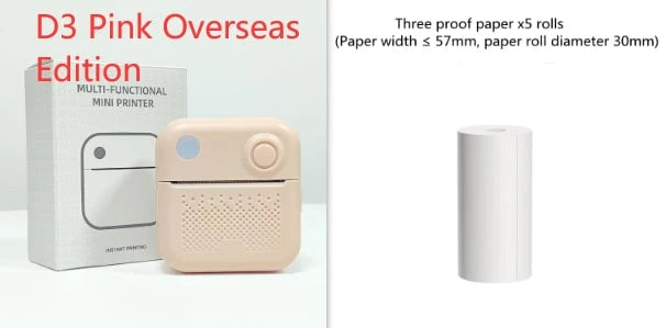 Mini Thermal Printer Bluetooth Ink-Free Portable