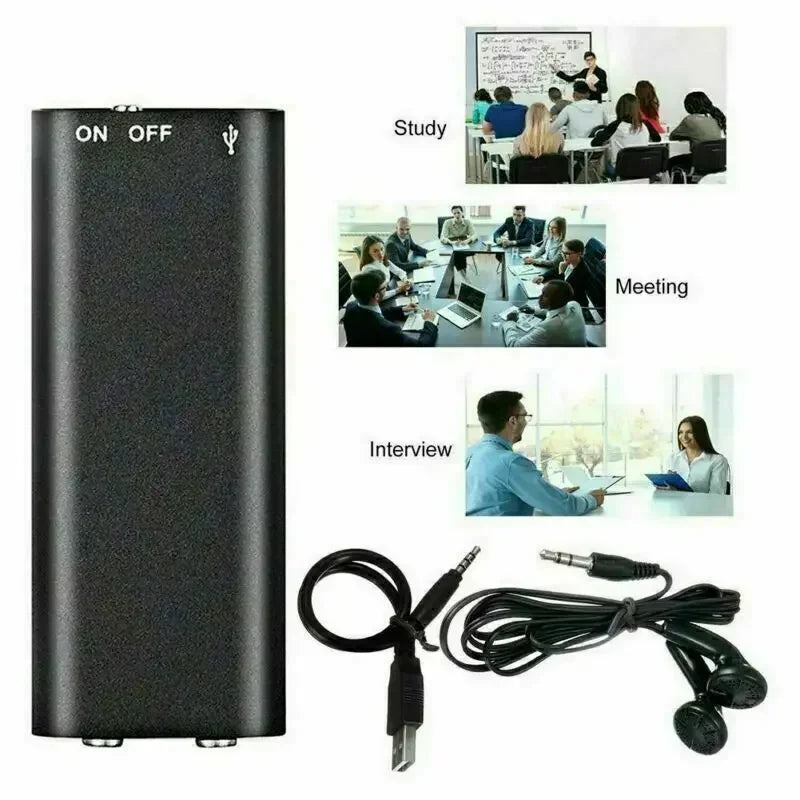 Mini Voice Recorder Voice Activated 13-Hour Battery