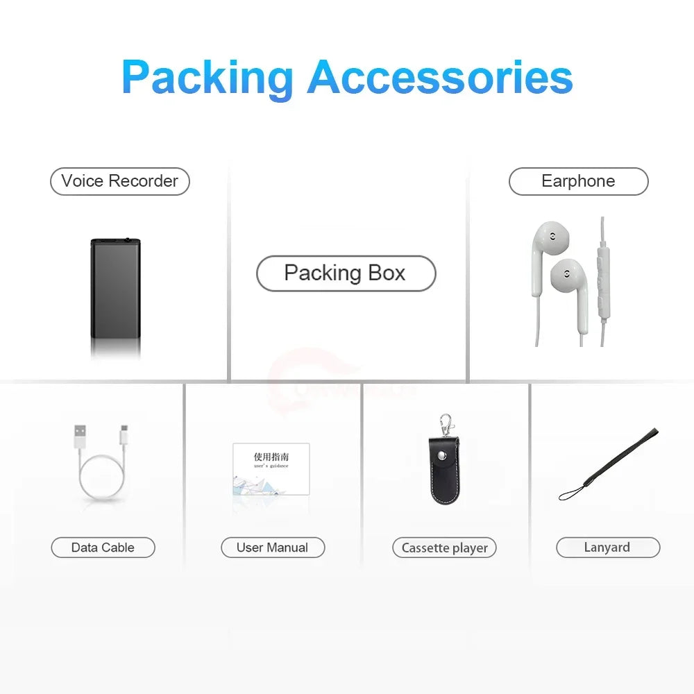 Mini Voice Recorder Voice Activated 13-Hour Battery