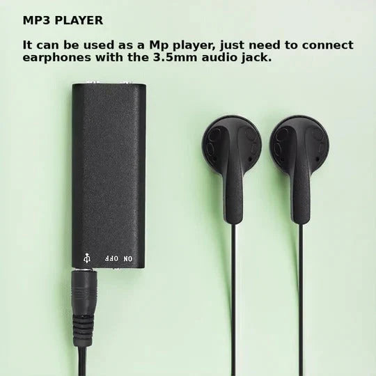 Mini Voice Recorder Voice-Activated & USB Rechargeable