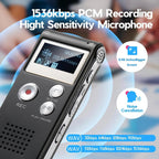 Mini Voice Recorder Voice-Activated USB Rechargeable 64 GB