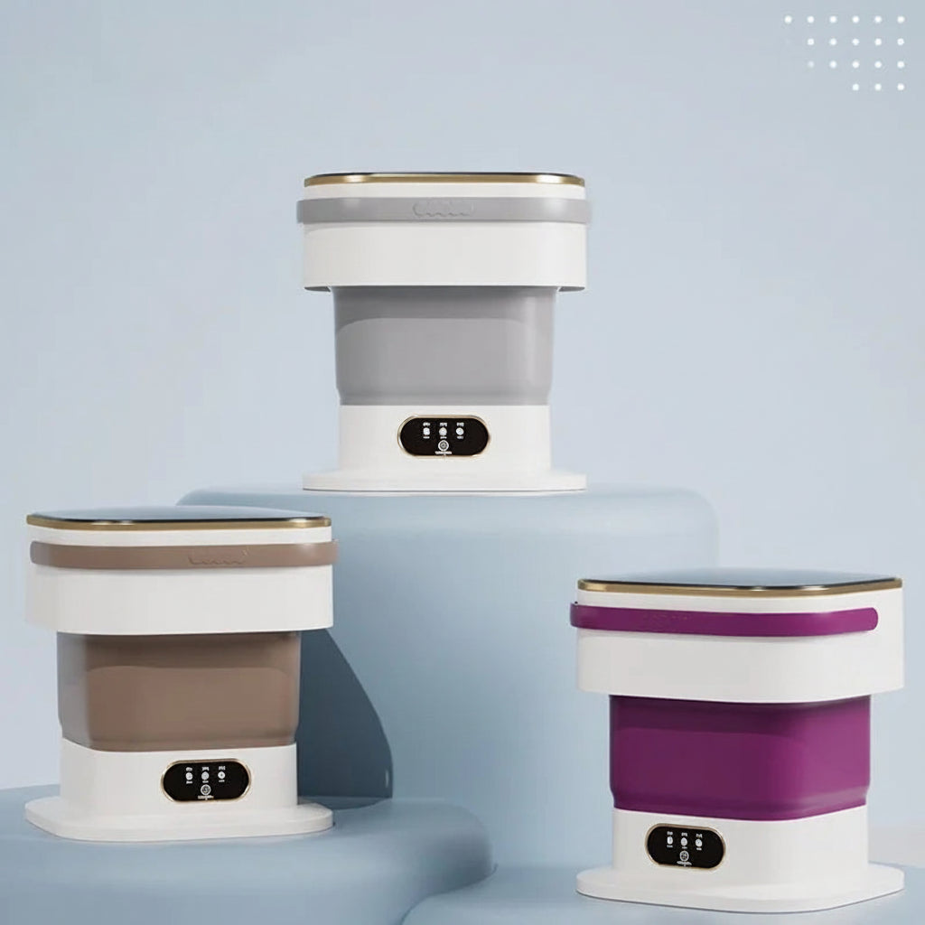 Mini Washing Machine Foldable Space-Saving Front Loading