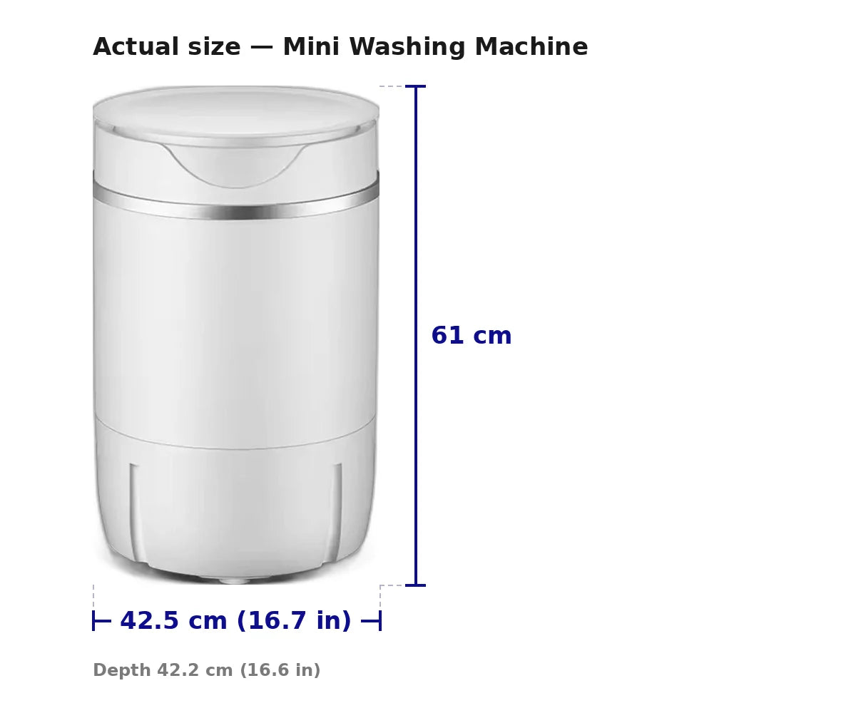 Mini Washing Machine Top-Load Portable 17.6 lb Capacity