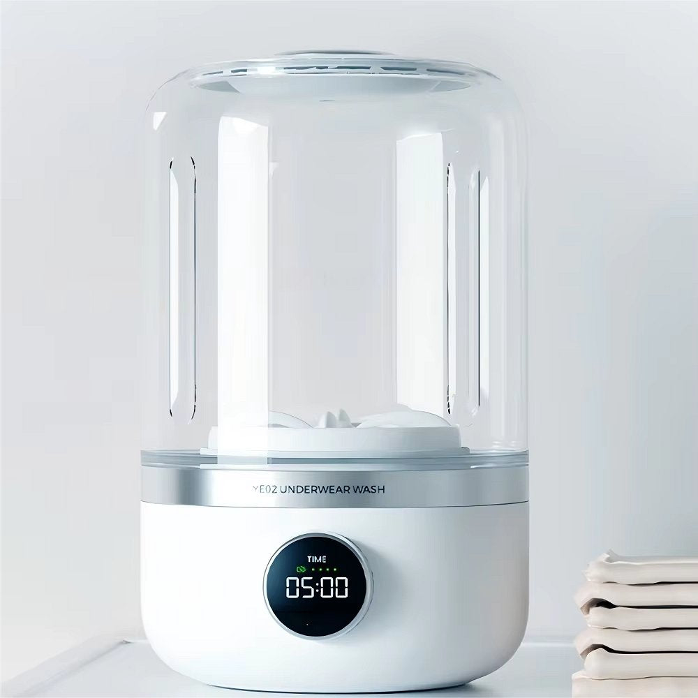 Mini Washing Machine USB Rechargeable Dual Modes Turbine Pulsator
