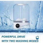 Mini Washing Machine USB Rechargeable Dual Modes Turbine Pulsator