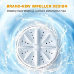 Mini Washing Machine USB Rechargeable Dual Modes Turbine Pulsator