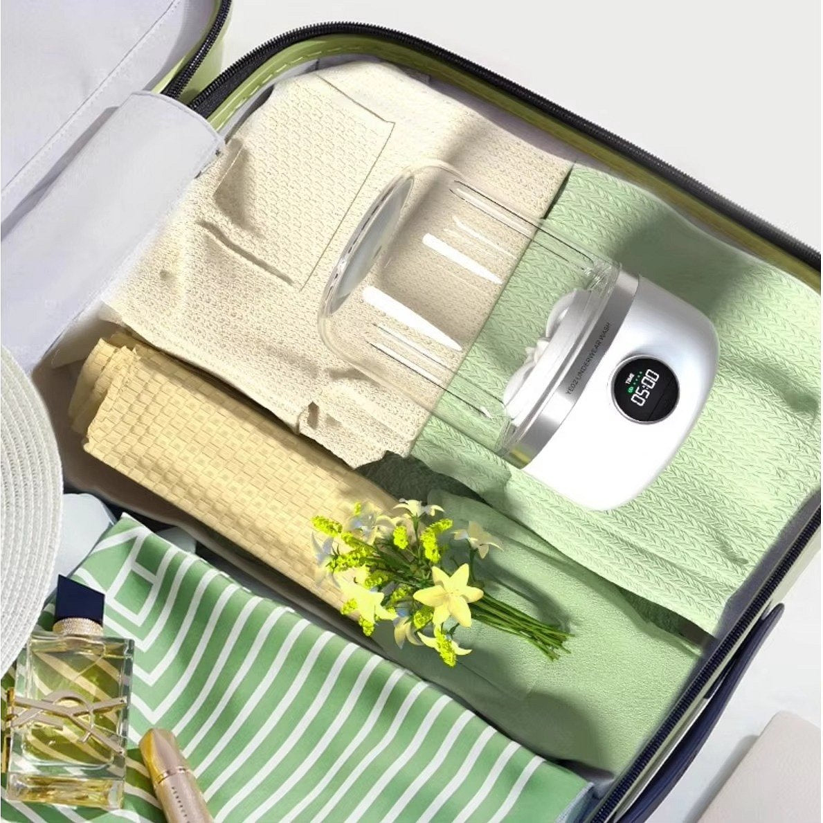 Mini Washing Machine USB Rechargeable Dual Modes Turbine Pulsator