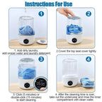 Mini Washing Machine USB Rechargeable Dual Modes Turbine Pulsator