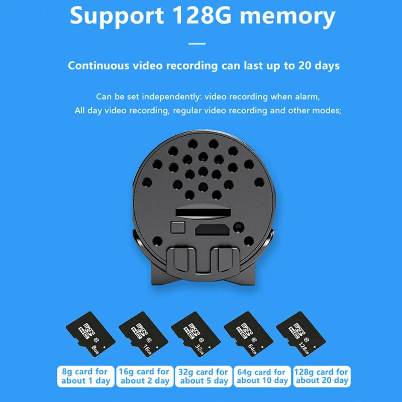 Mini WiFi Camera 1080P Night Vision & Motion Alerts