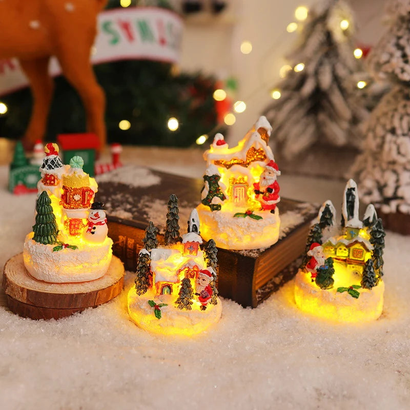 Miniature Snow Scene Light Handcrafted Soft LED No Batteries