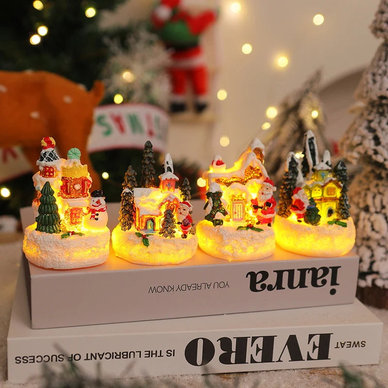 Miniature Snow Scene Light Handcrafted Soft LED No Batteries