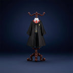 Miniature Wizard Figurine Molded Plastic Ornate Display Stand