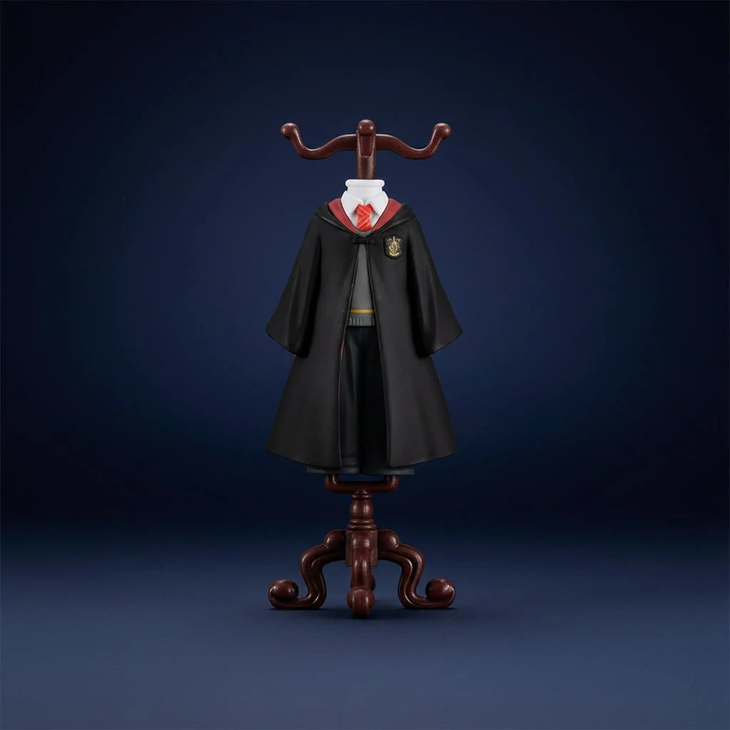 Miniature Wizard Figurine Molded Plastic Ornate Display Stand