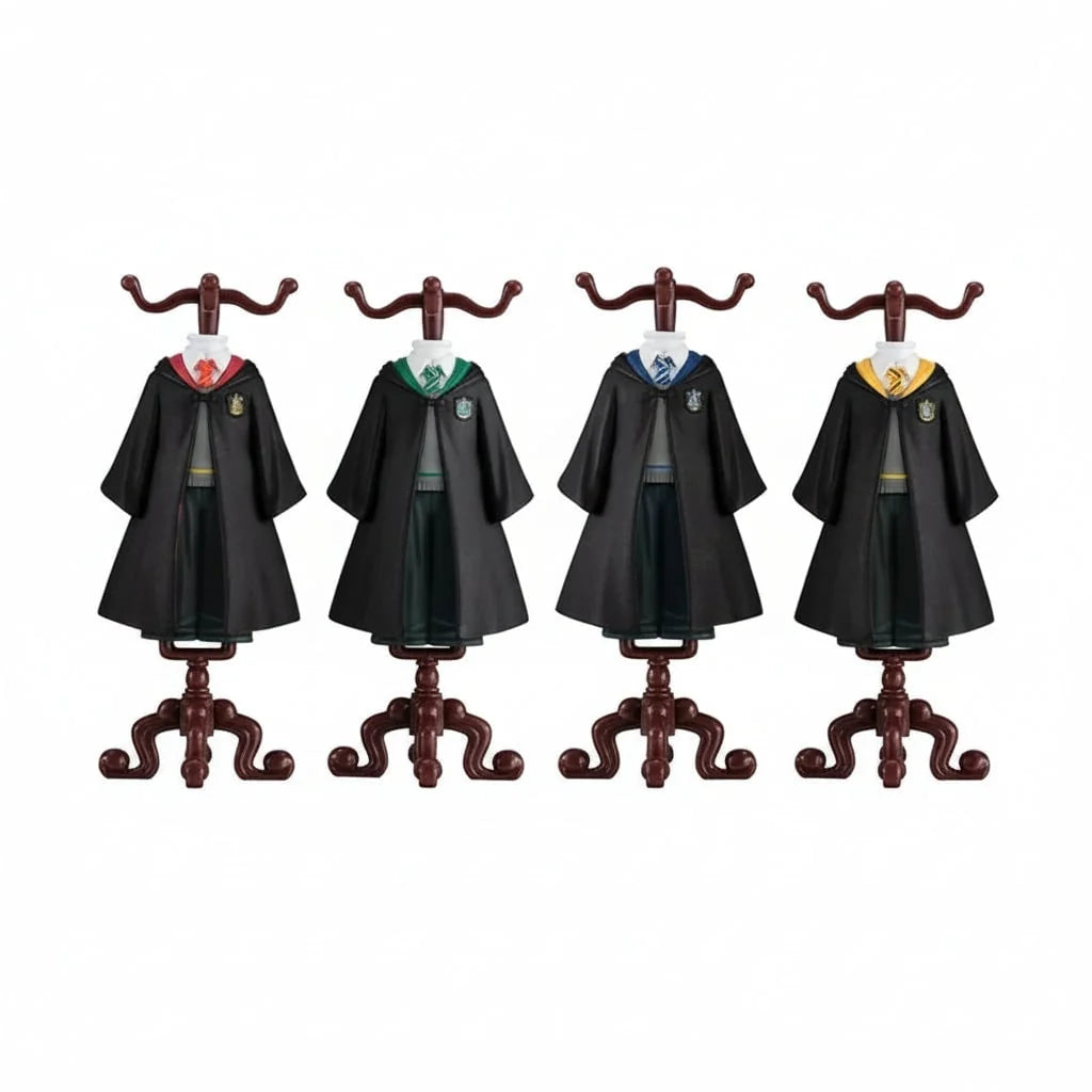 Miniature Wizard Figurine Molded Plastic Ornate Display Stand