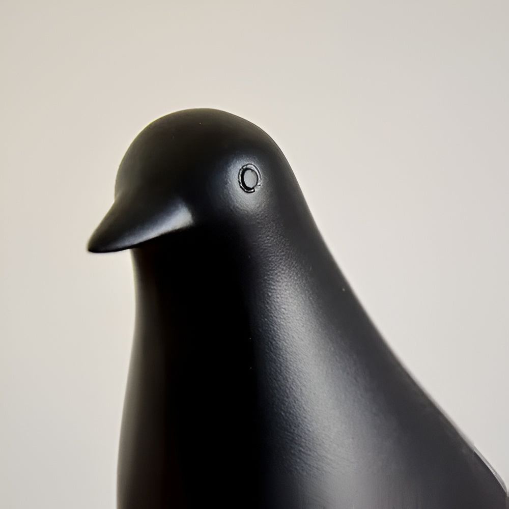 Minimal Monochrome Ceramic Bird Figurine (Two Sizes)